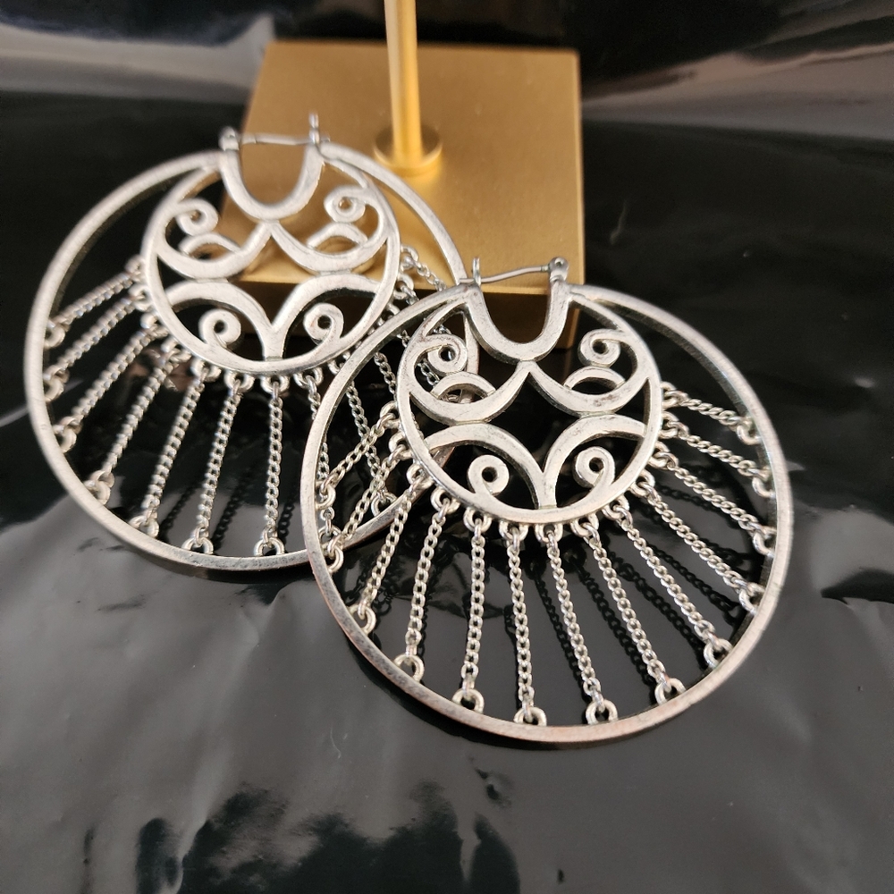 Silver Hoop Earrings